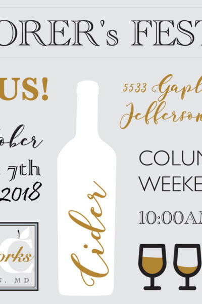 The Ultimate Apple Experience: “Explorer’s Festival” this Columbus Day Weekend!